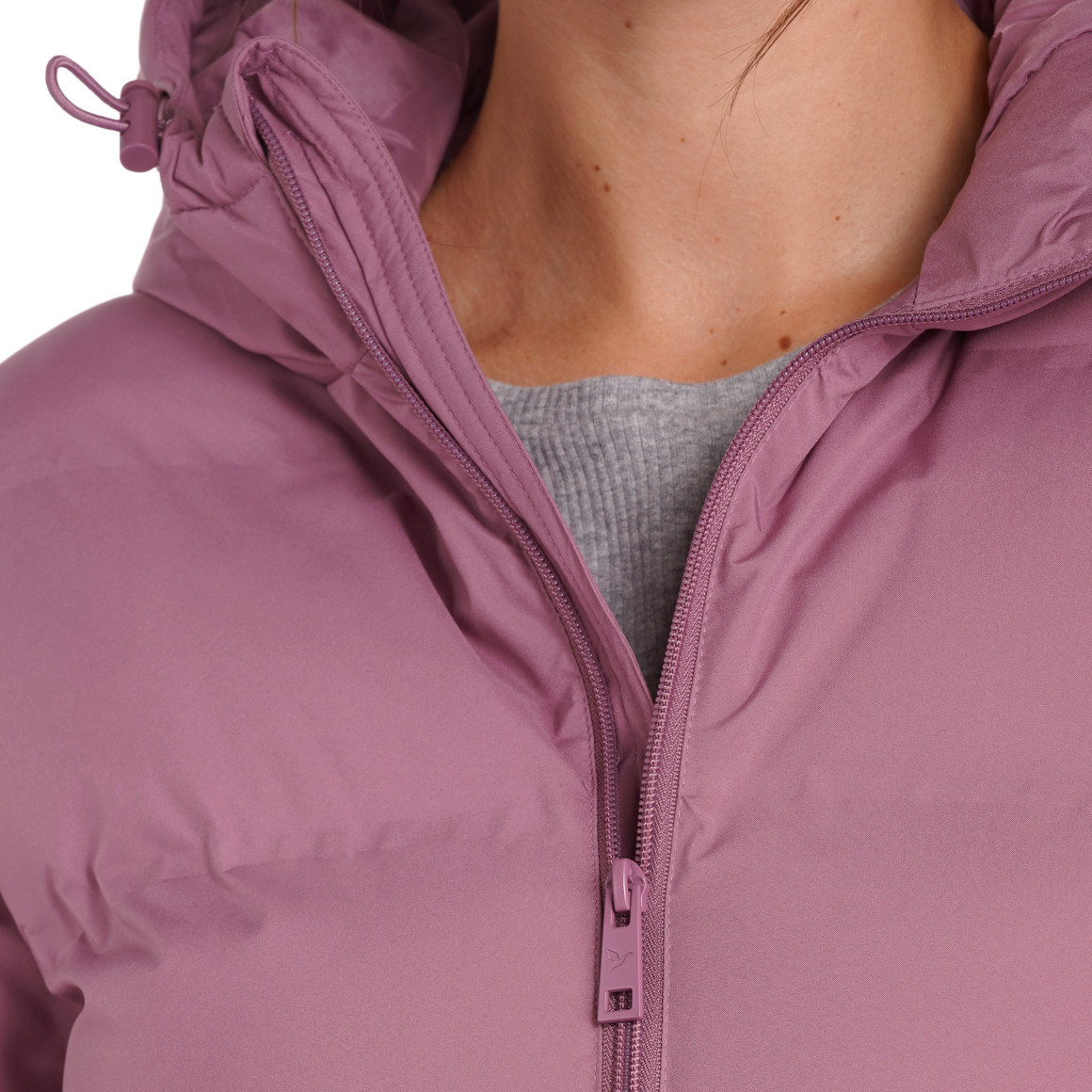 Dames pufferjack in effen kleuren