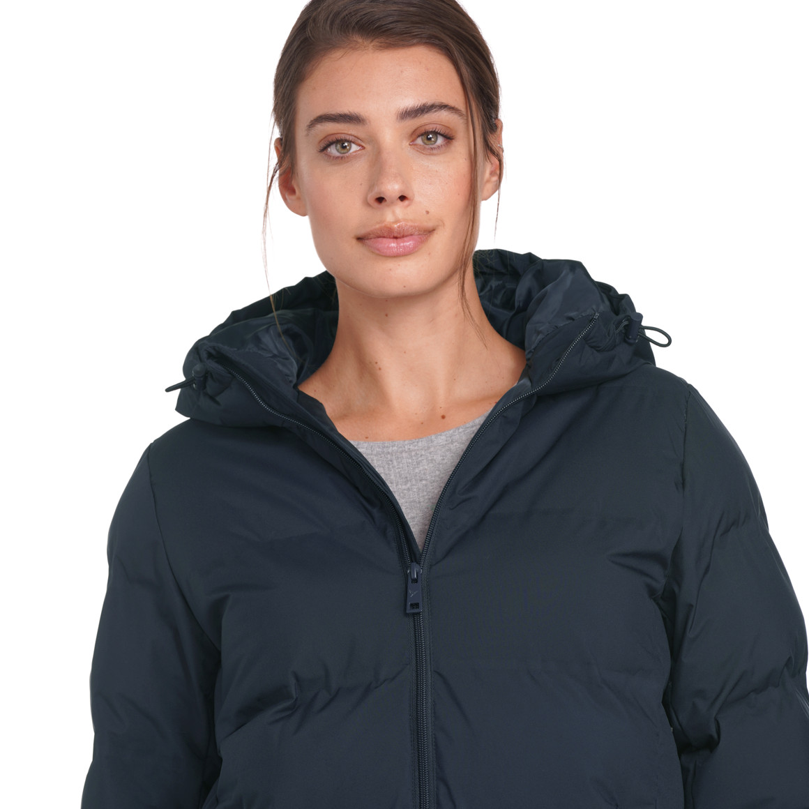 Dames pufferjack in effen kleuren