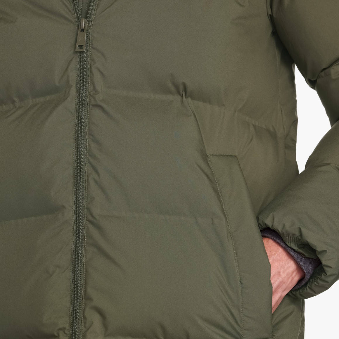 Pufferjas voor heren met capuchon