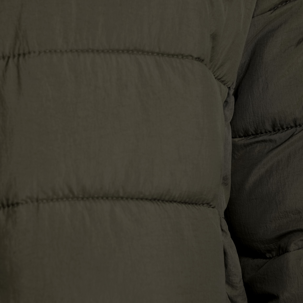 Heren gewatteerde jas met afneembare capuchon