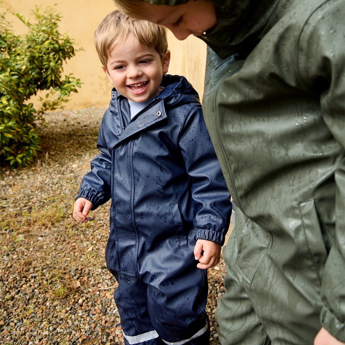 Regenoverall met gewatteerde voering