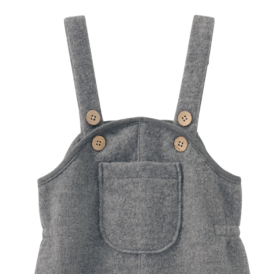 Baby walkloden tuinbroek met omslagboordjes