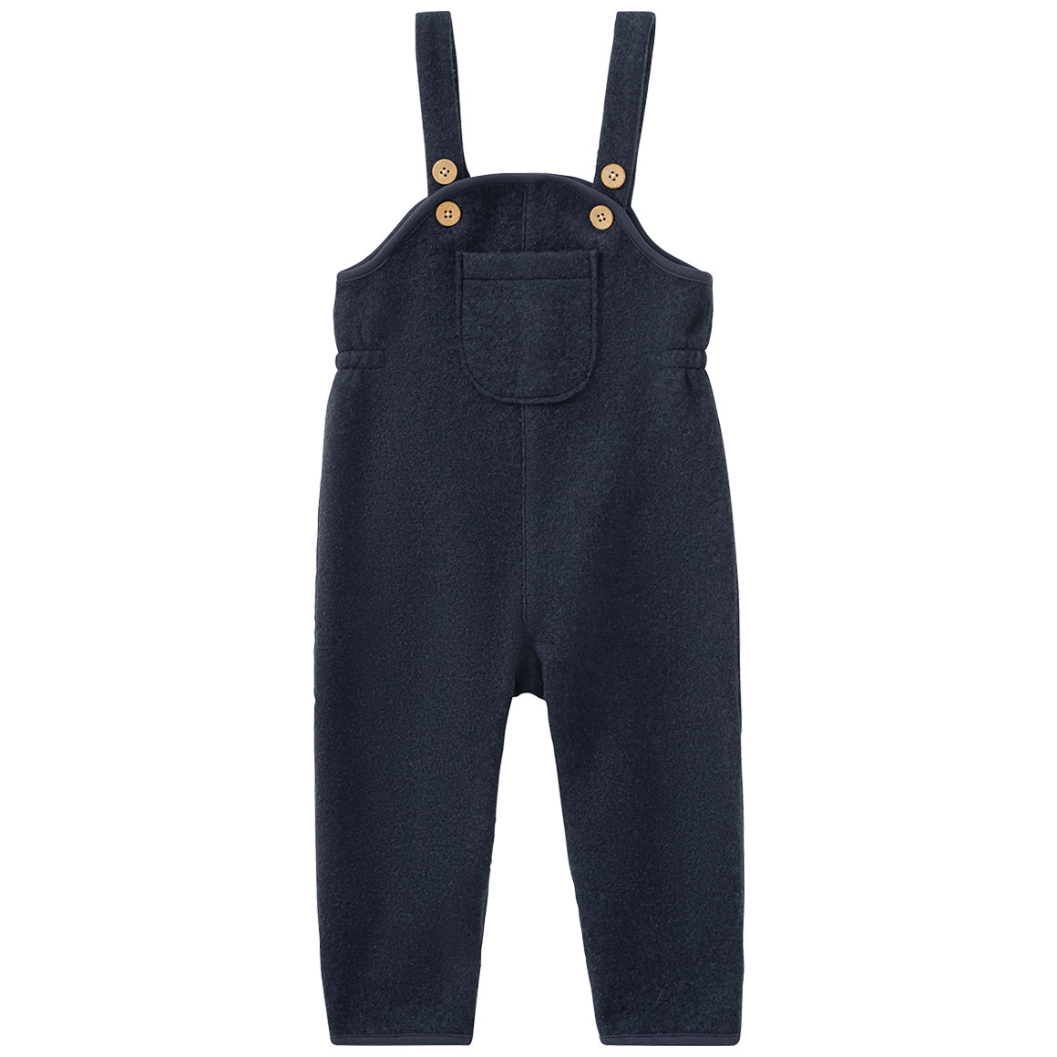 Baby walkloden tuinbroek met omslagboordjes