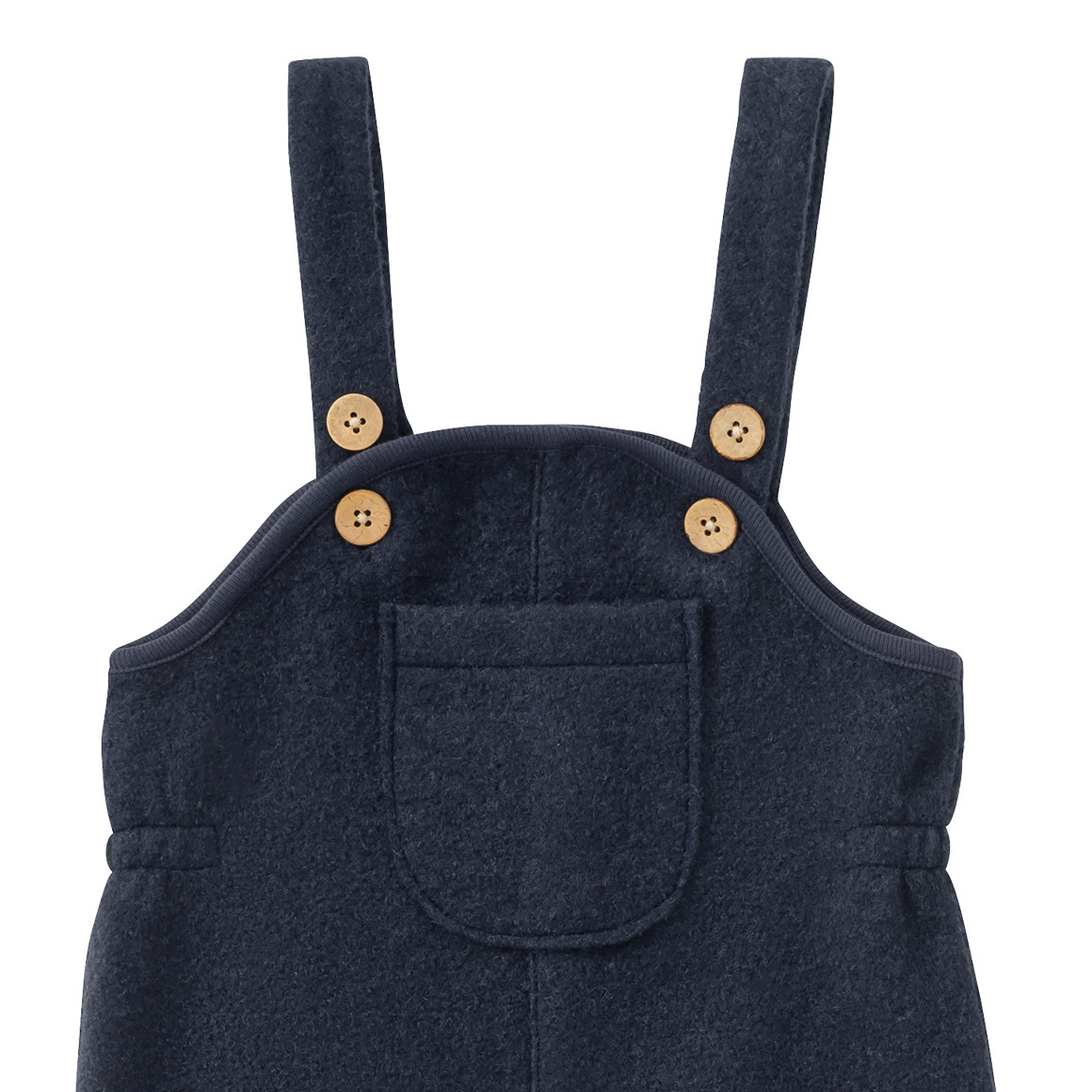 Baby walkloden tuinbroek met omslagboordjes