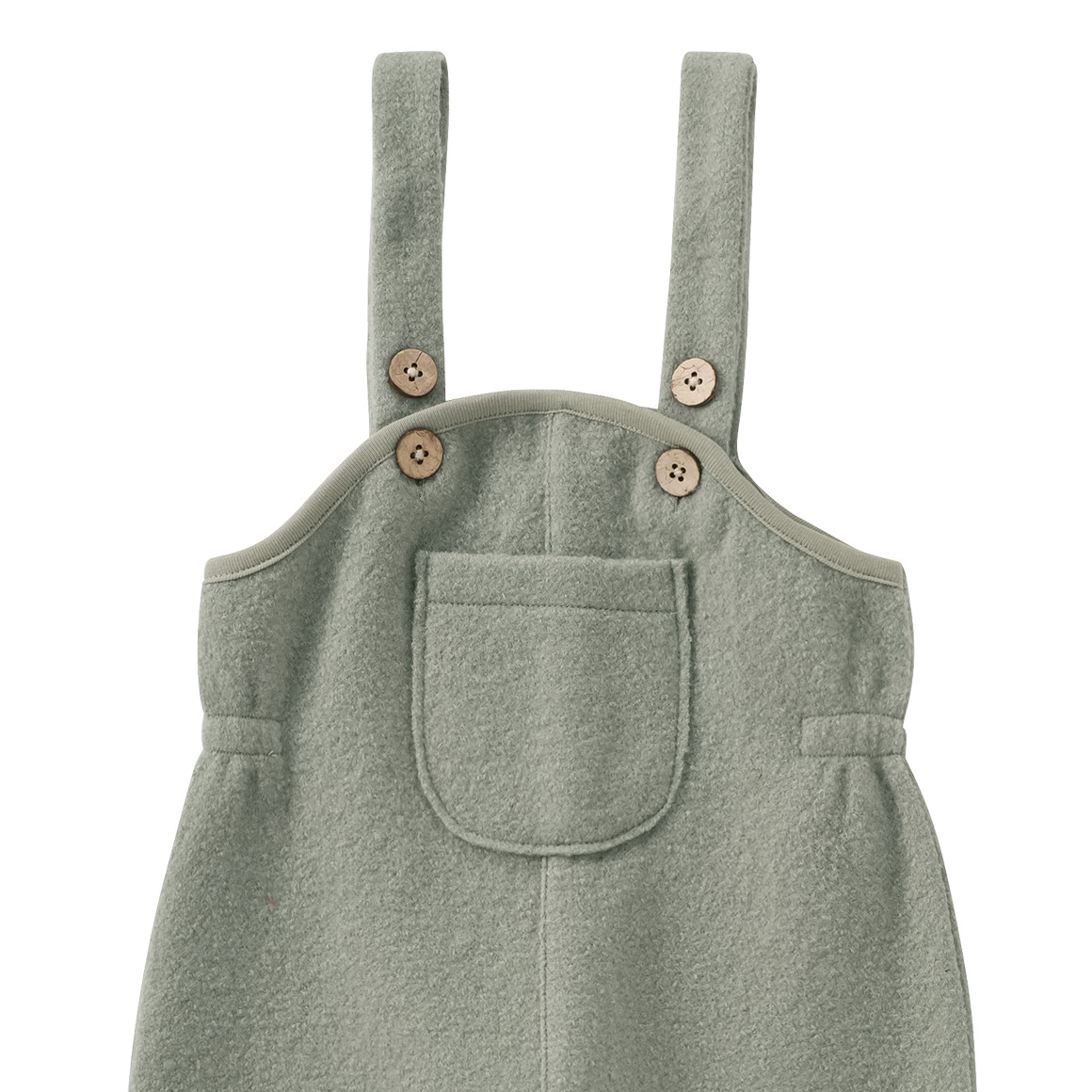Baby wollen salopette met omgeslagen boorden