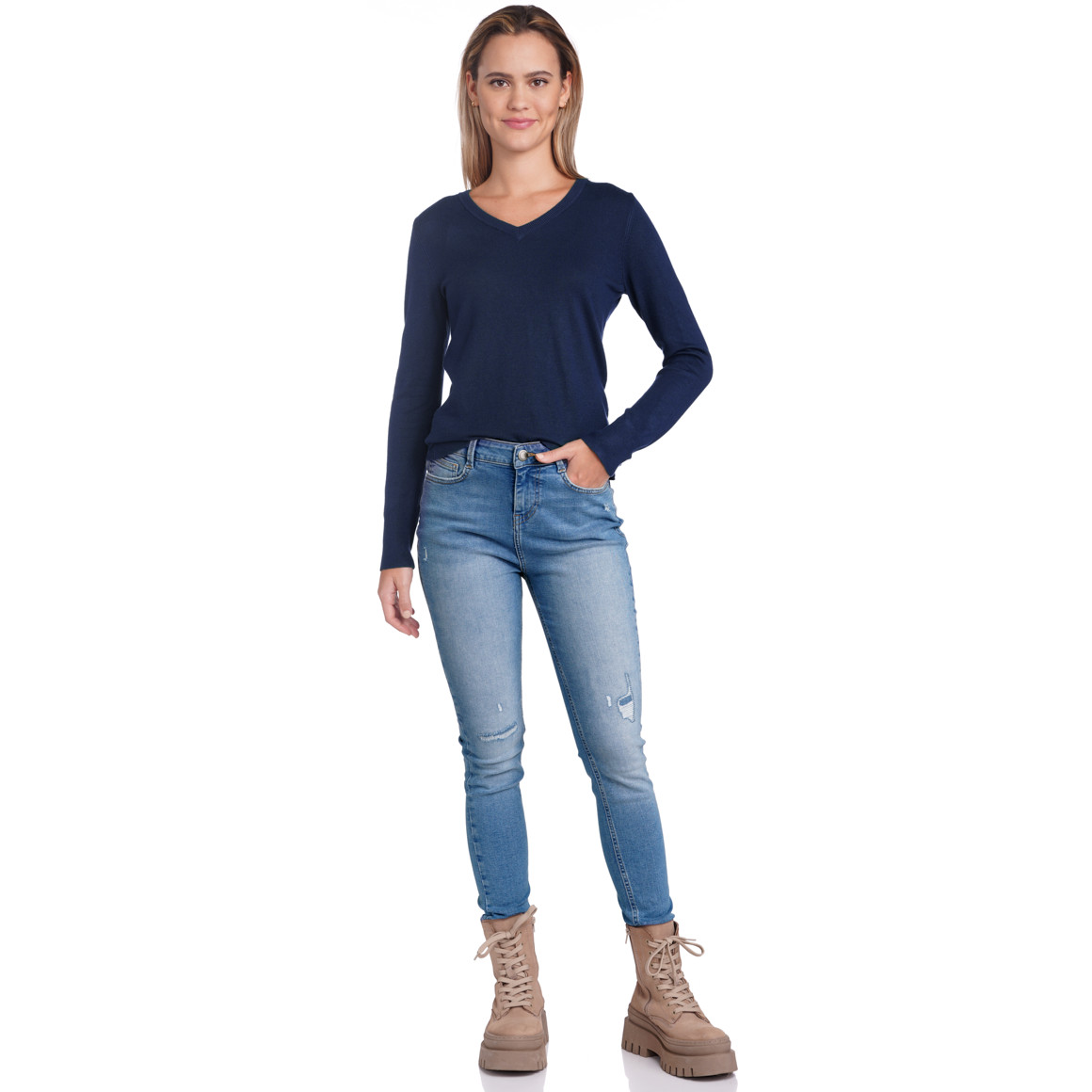 Fijngebreide trui voor dames