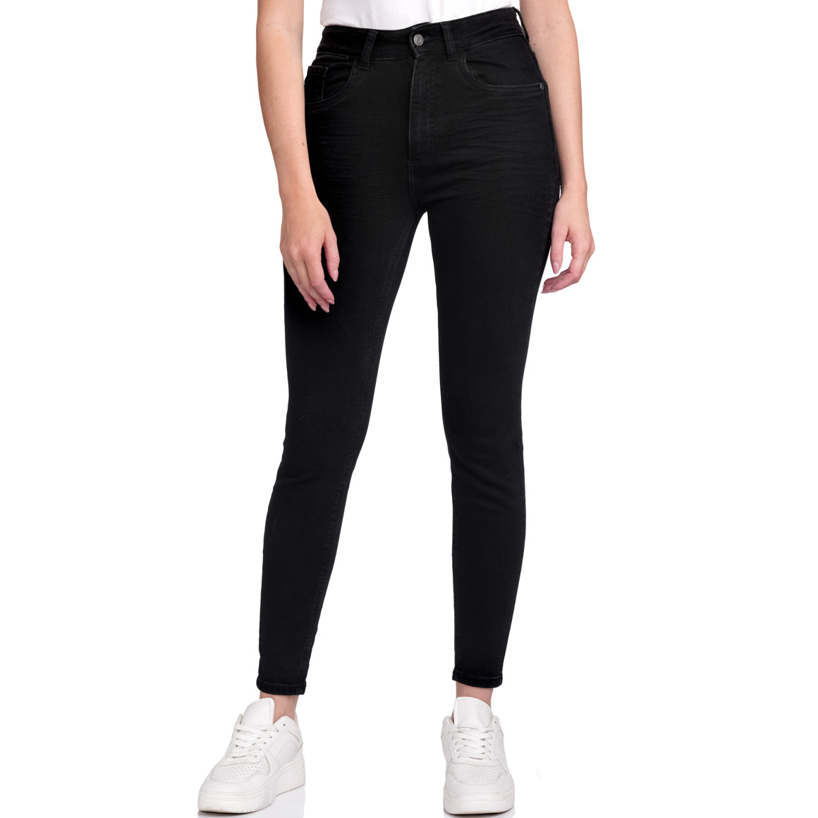 Damen Skinny Jeans mit Used-Waschung