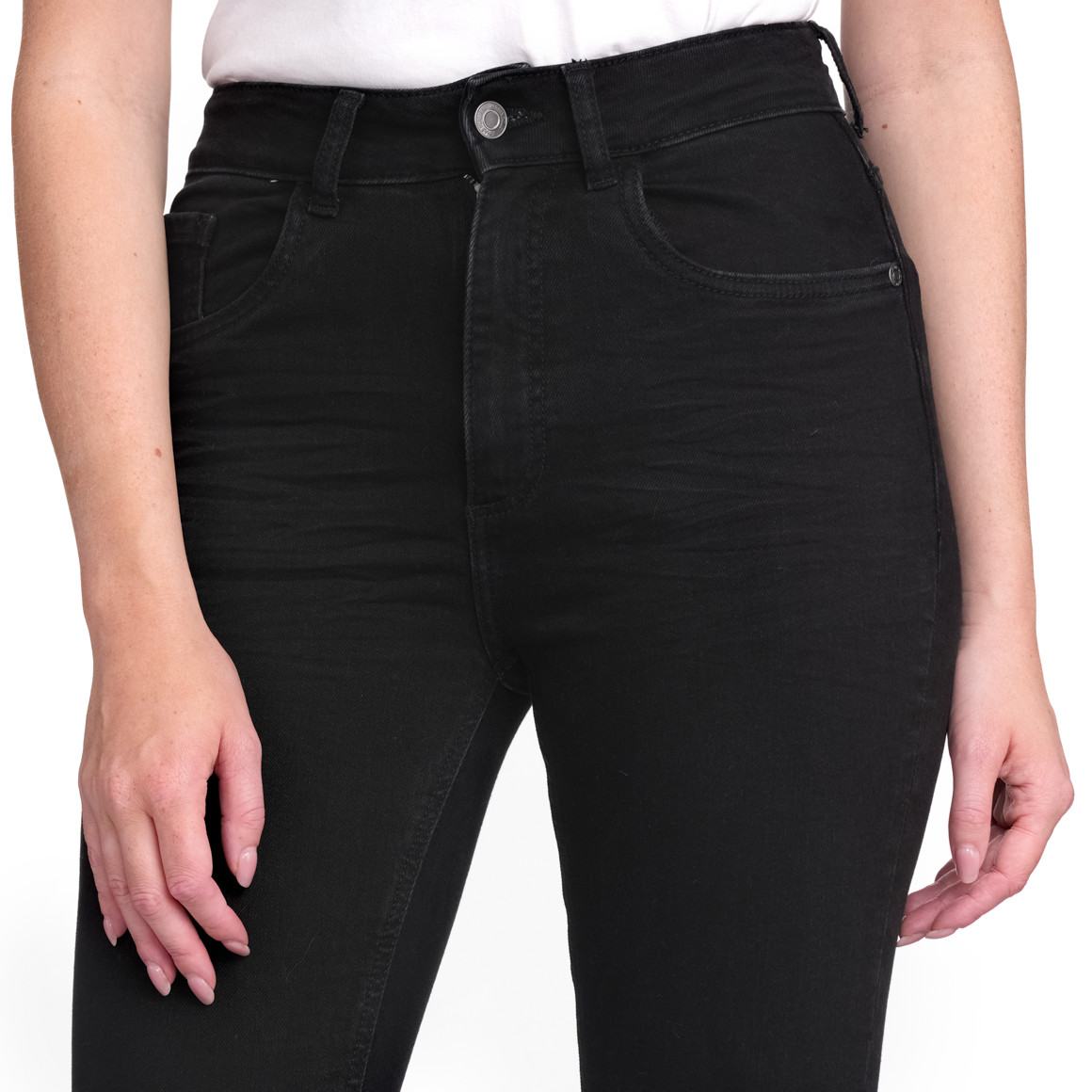 Damen Skinny Jeans mit Used-Waschung