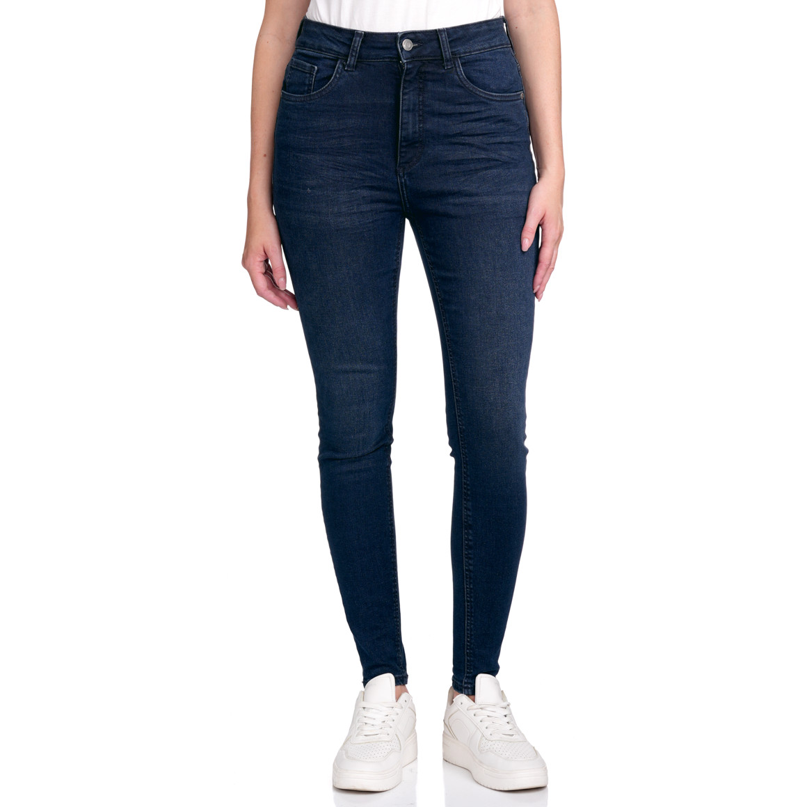 Damen Skinny Jeans mit Used-Waschung