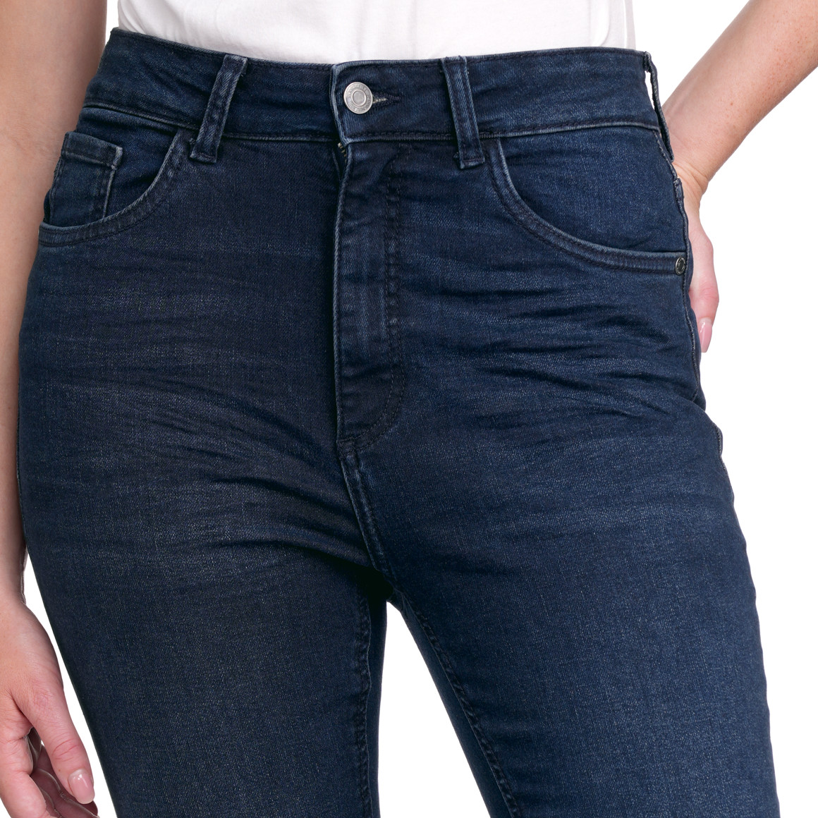 Damen Skinny Jeans mit Used-Waschung