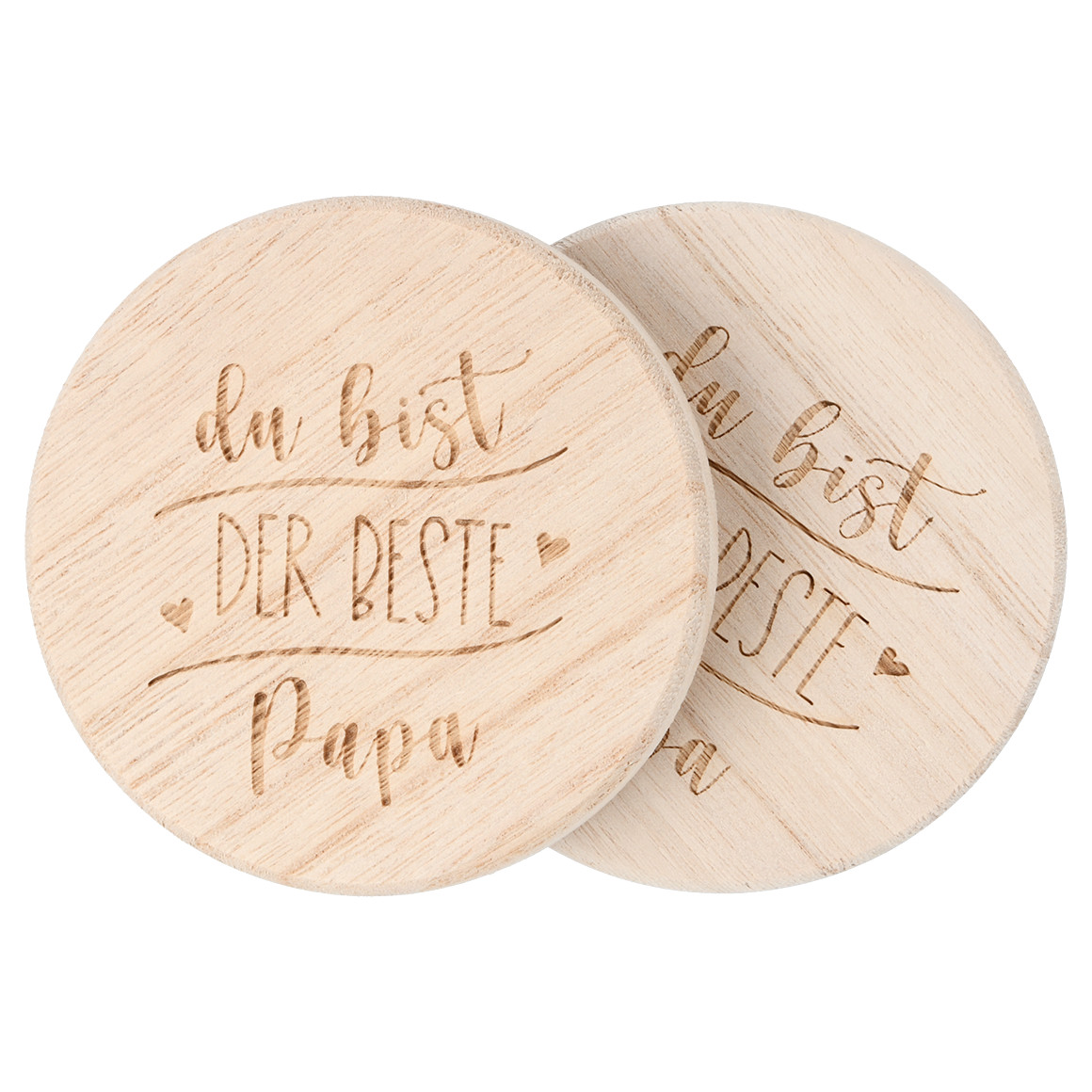 VICASKY Blumentopfuntersetzer Aus Holz - 2 Natürliche Untersetzer Für Deine Pflanzen