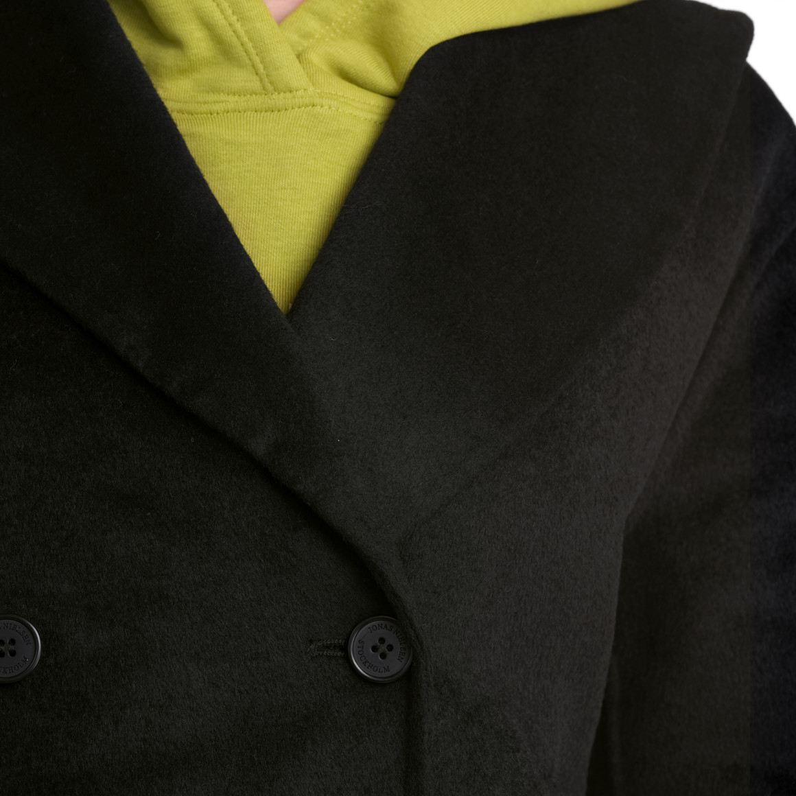 Wollen jas voor dames in blazer-look