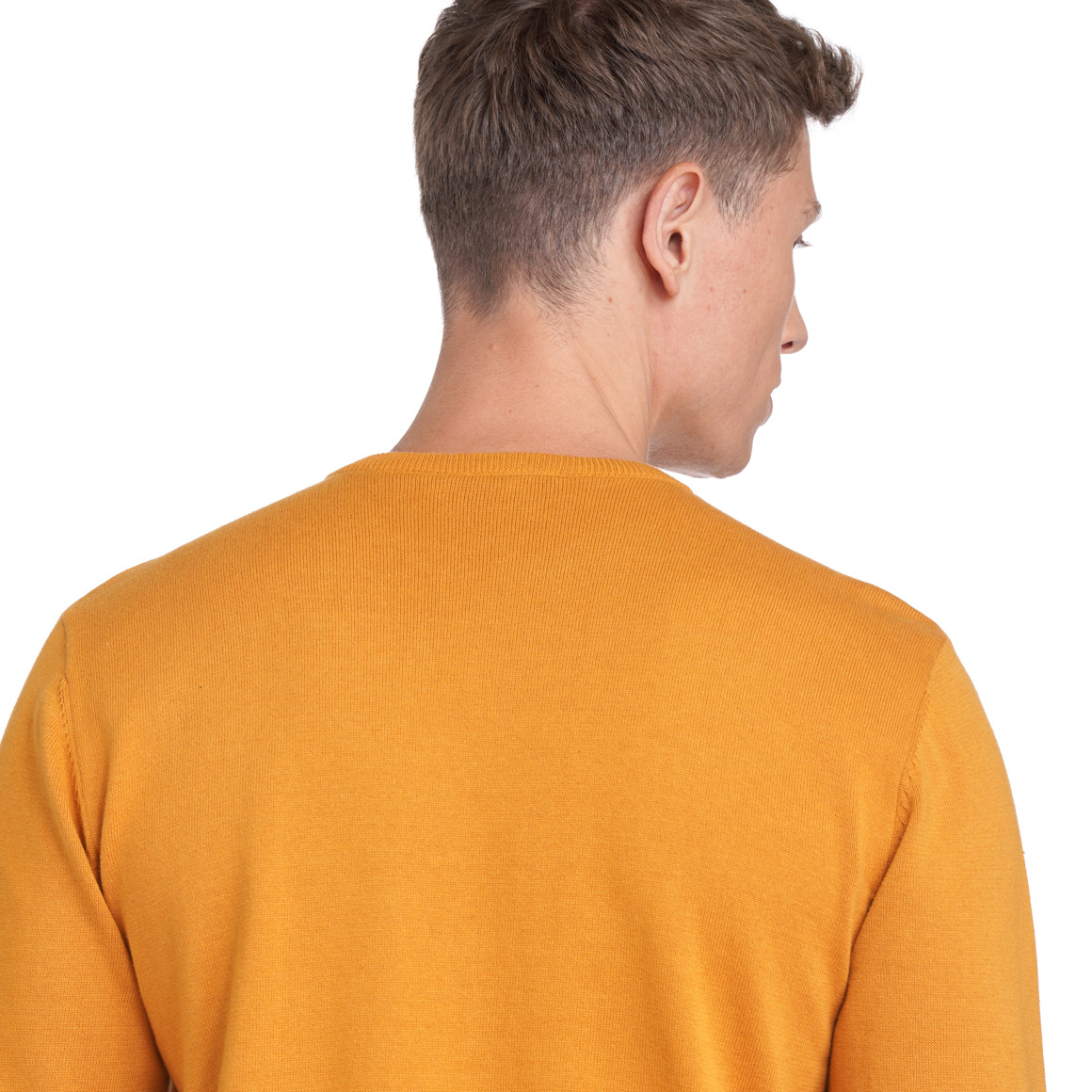 Fijngebreide herentrui met ronde hals