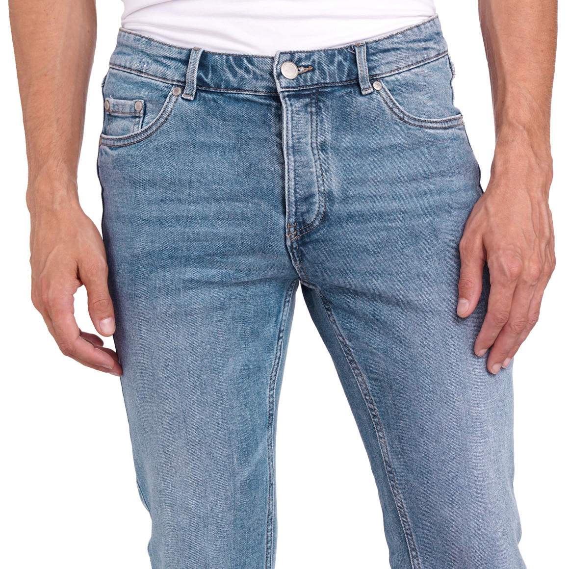 Herren Regular-Jeans mit Used-Waschung