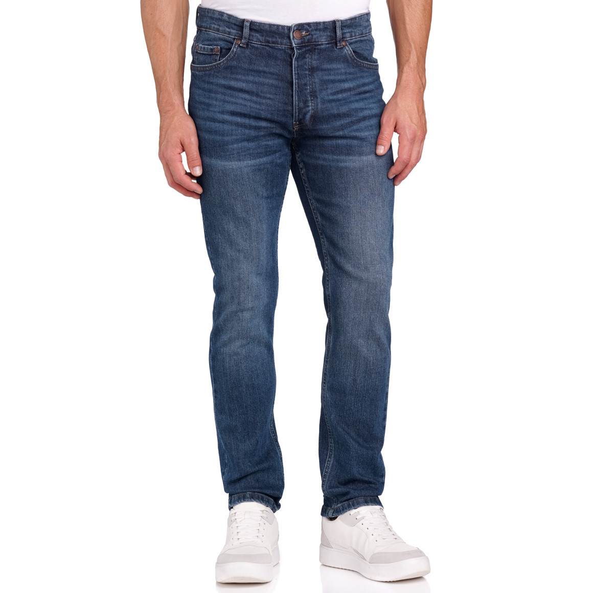 Herren Regular-Jeans mit Used-Waschung