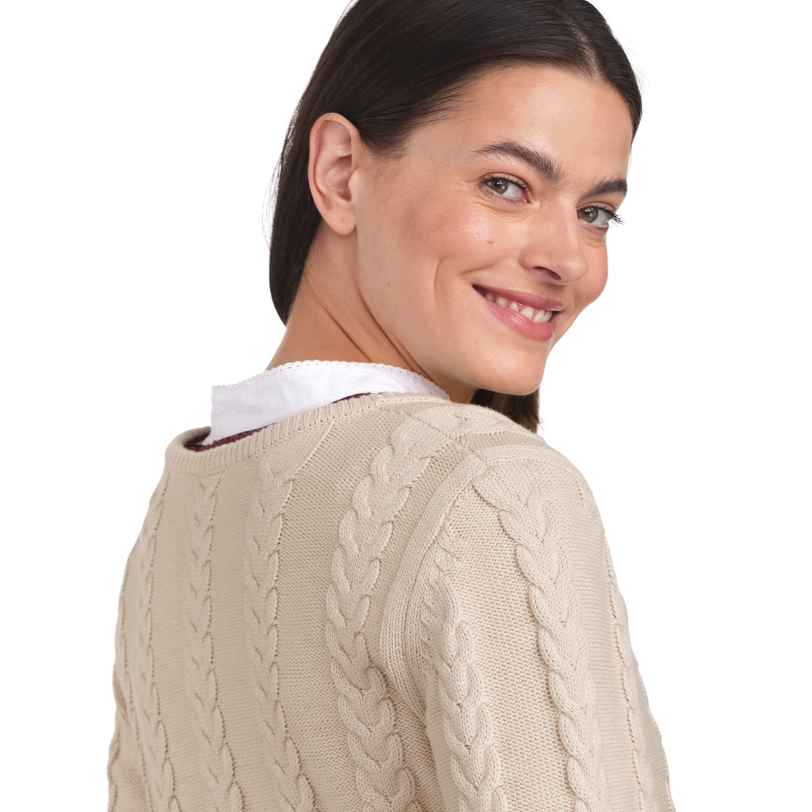 Damen Strickjacke in Flecht-Struktur