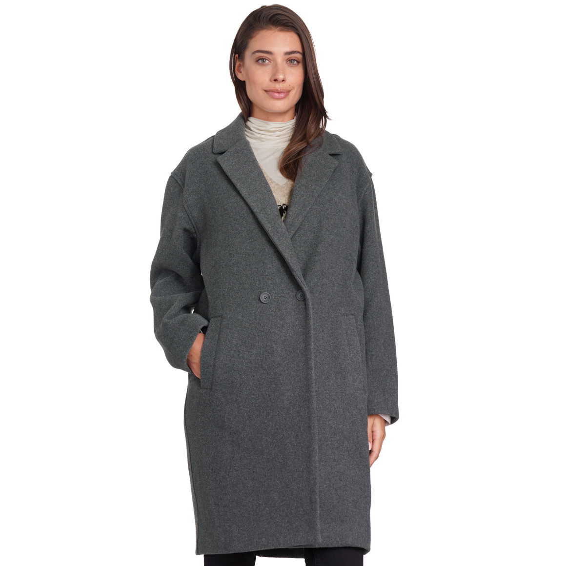 Damen Mantel in Woll-Optik
