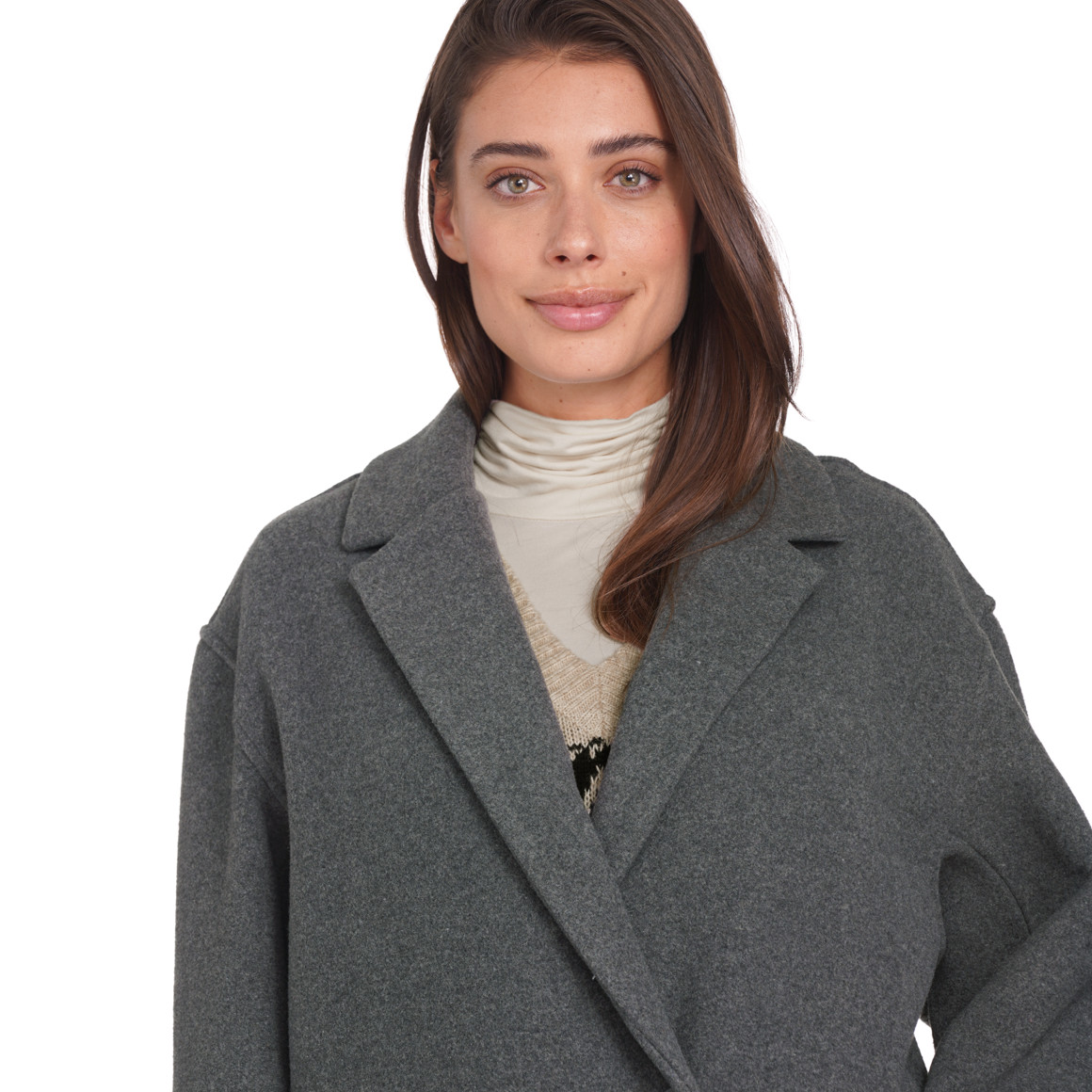 Damen Mantel in Woll-Optik