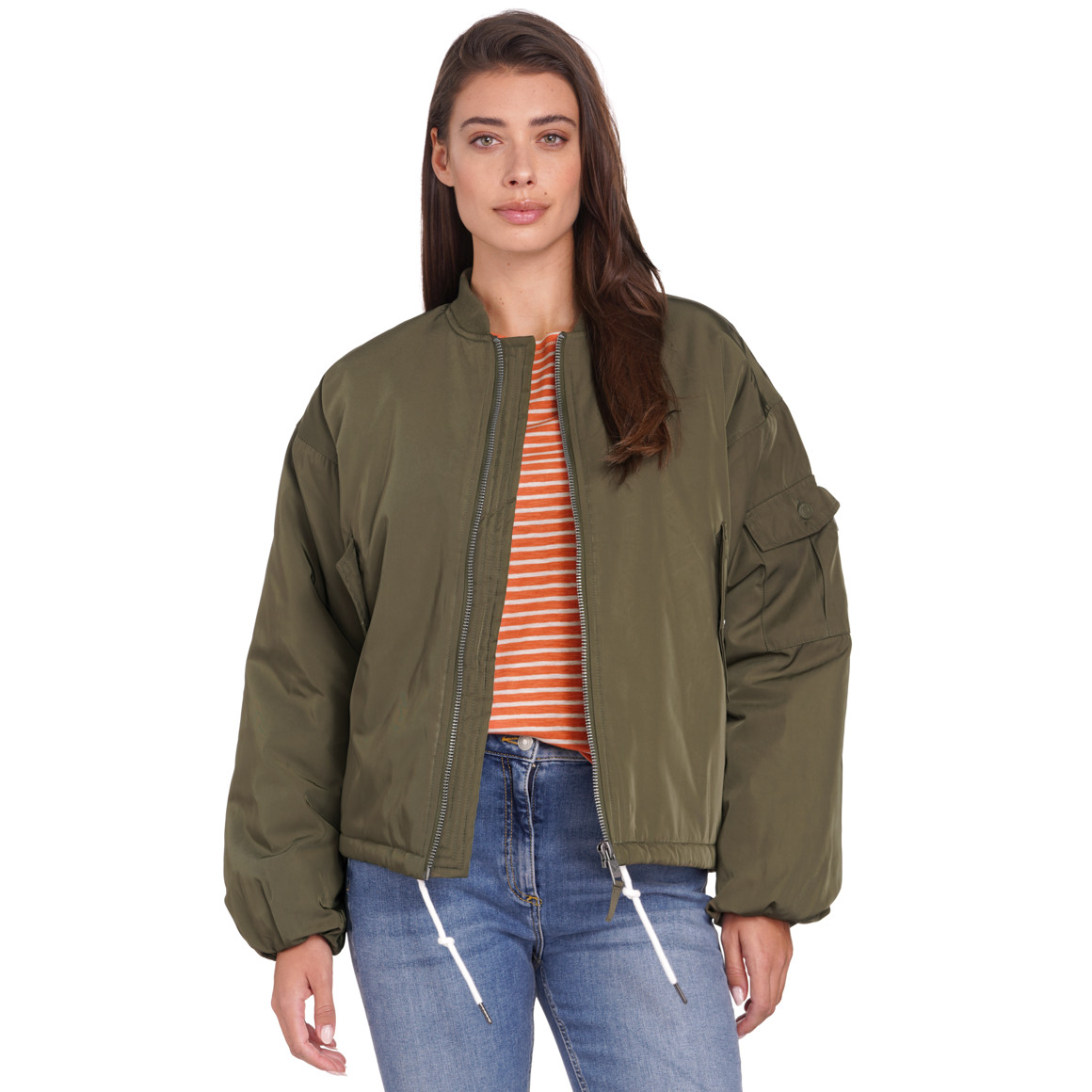 Damesblouson met trekkoord