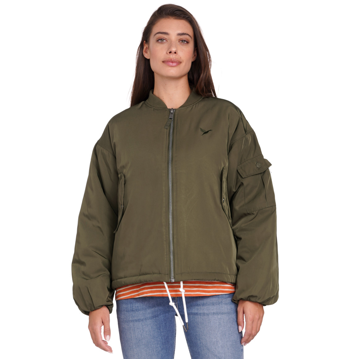 Damesblouson met trekkoord