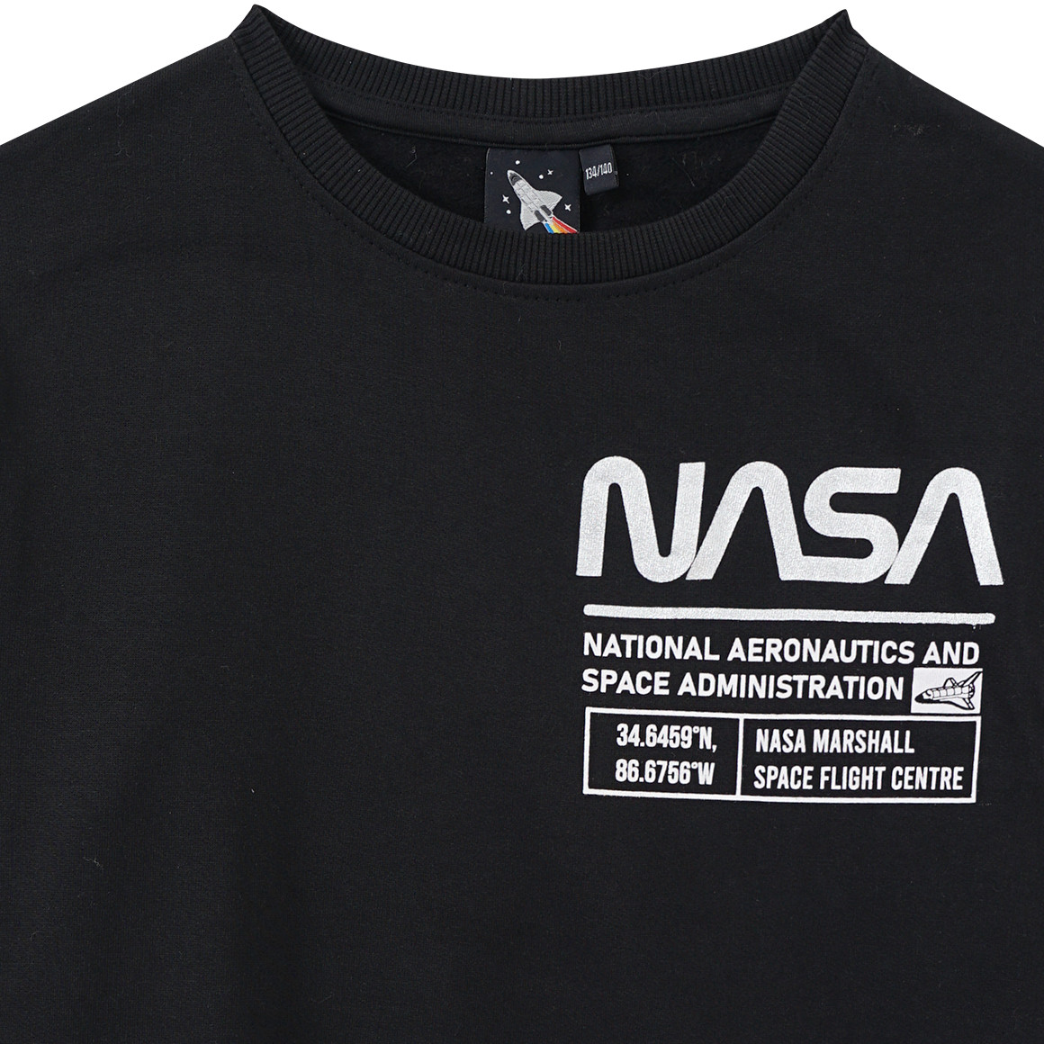 NASA Sweatshirt mit Ärmel-Print