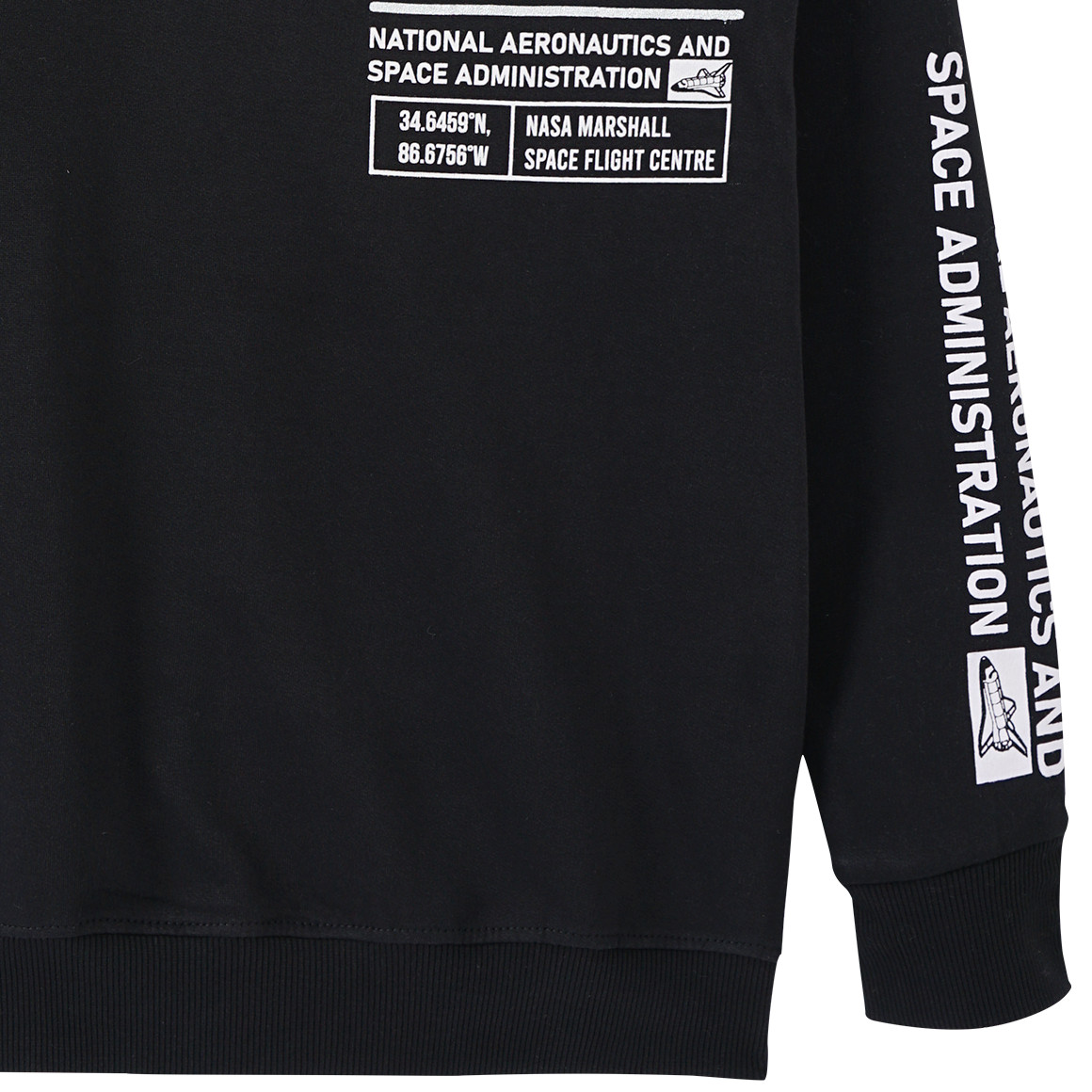 NASA Sweatshirt mit Ärmel-Print