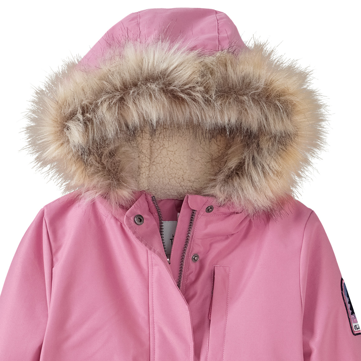 Meisjesparka met imitatiebont