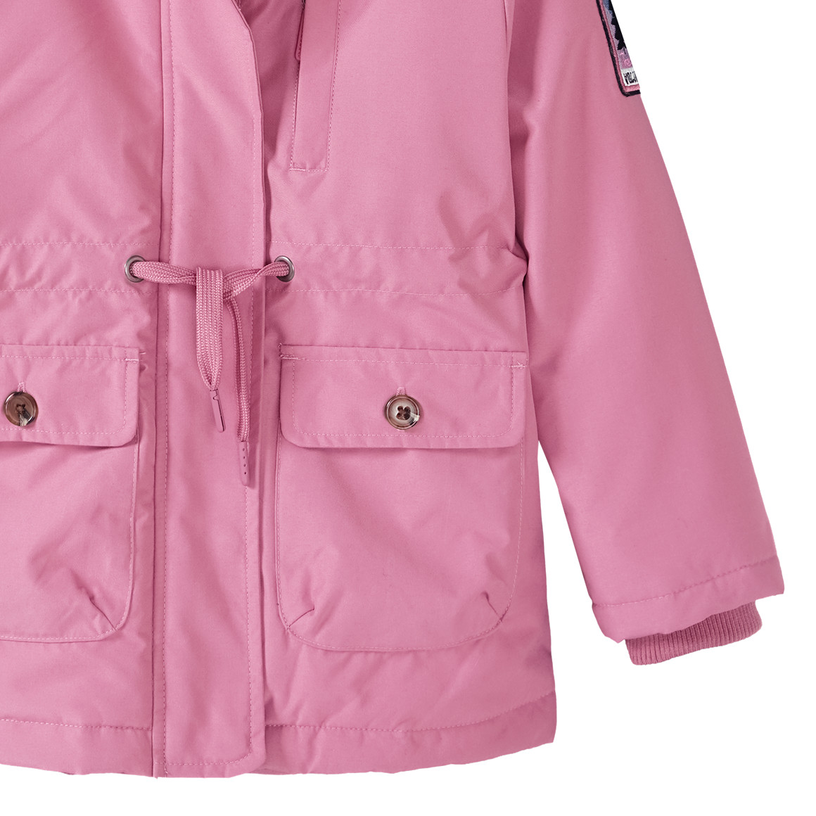 Meisjesparka met imitatiebont