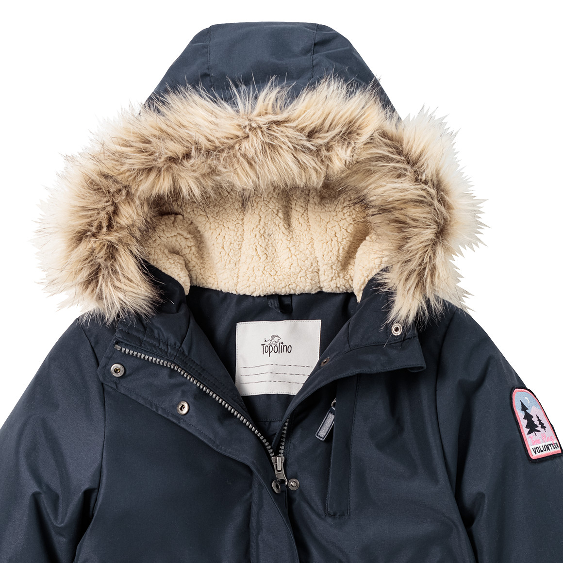 Meisjesparka met imitatiebont