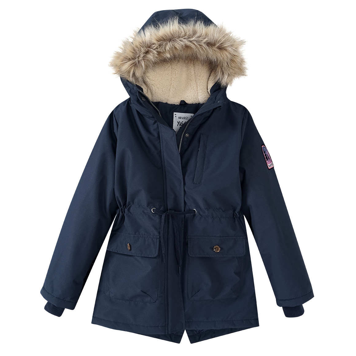 Mädchen Parka mit Fake-Fur