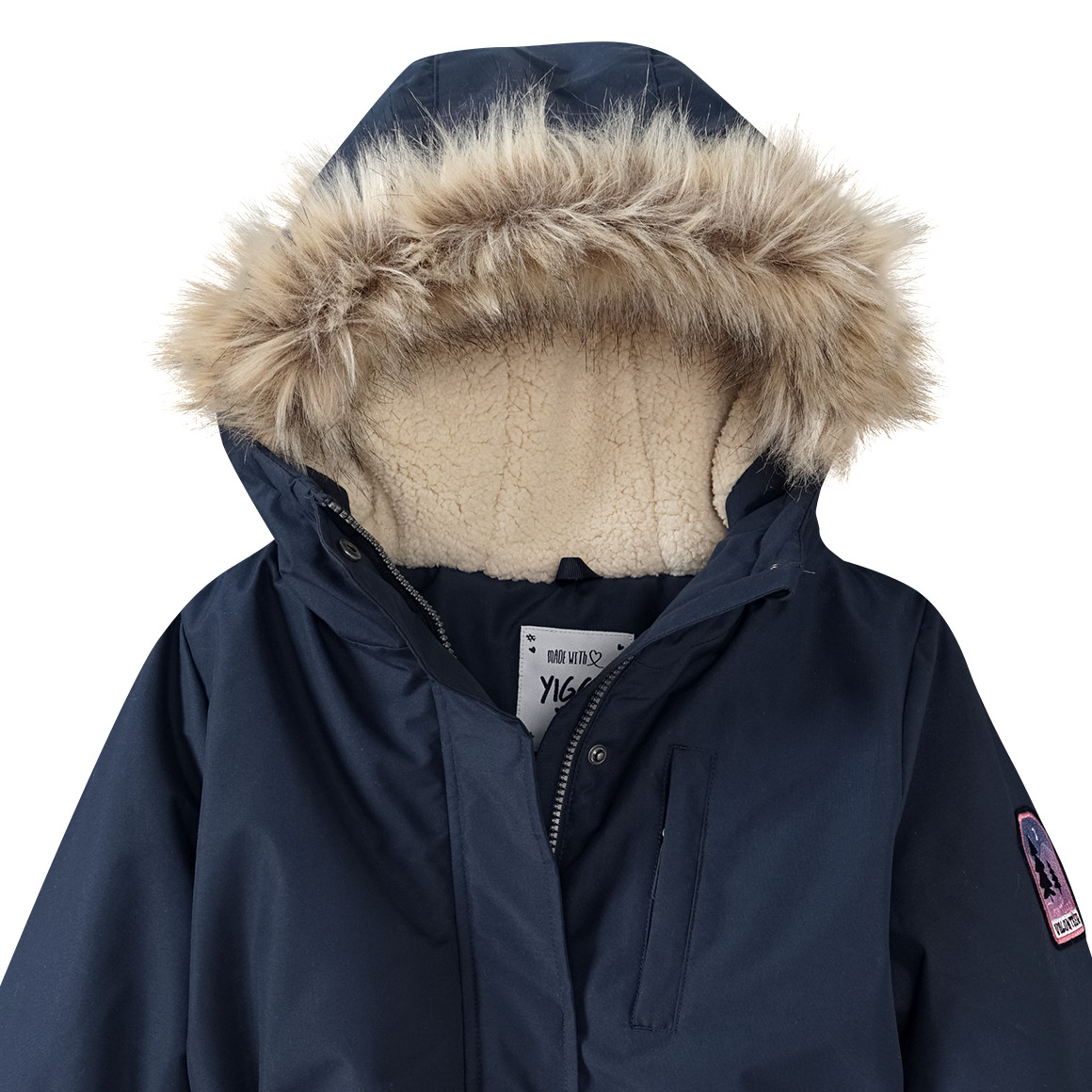 Mädchen Parka mit Fake-Fur