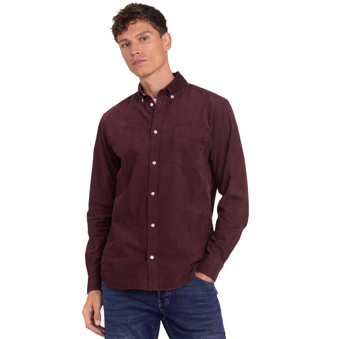 Herren Cordhemd in Regular Fit