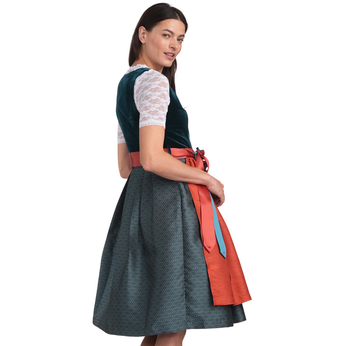 Dames dirndl met velours