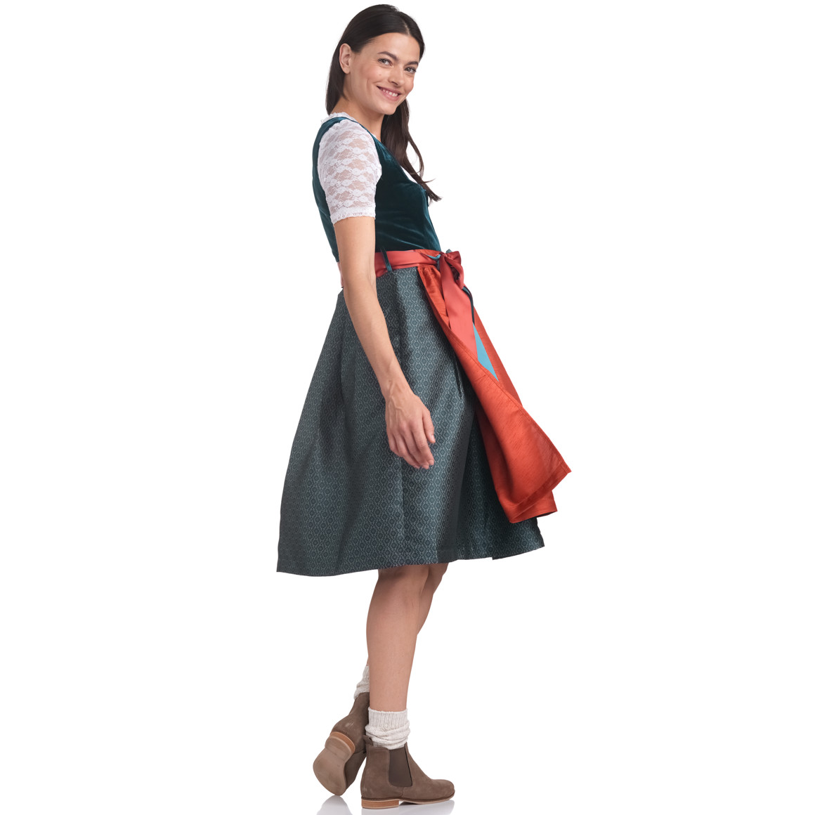 Dames dirndl met velours