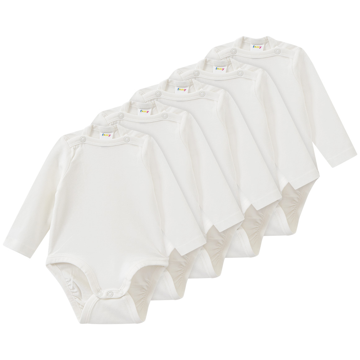 5 Baby Bodys im Basic-Look