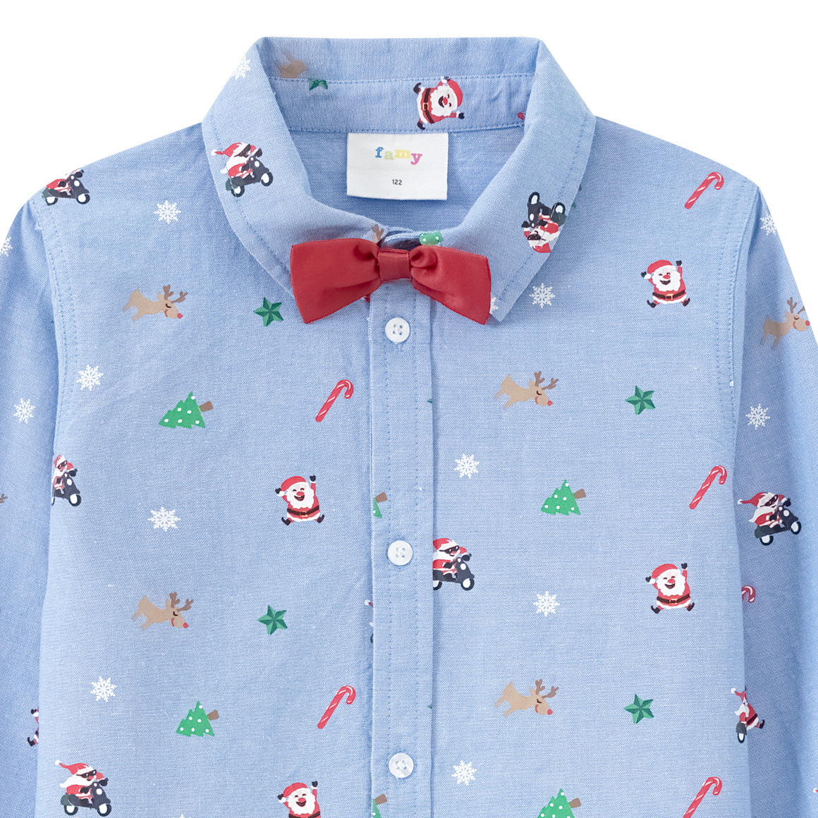 Jungen Weihnachtshemd mit Fliege
