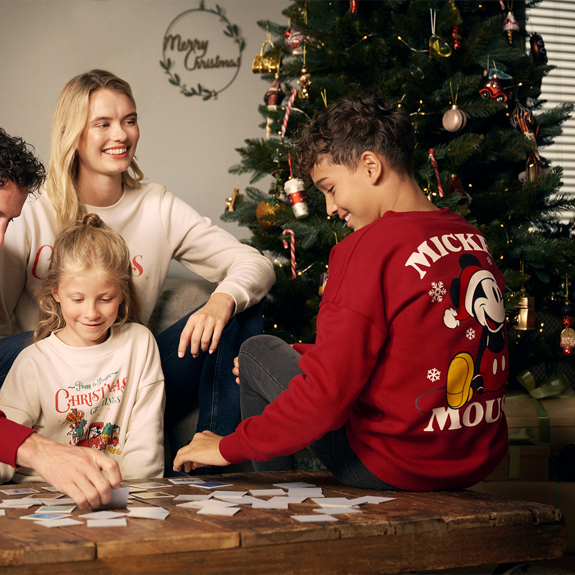 Set Familie Weihnachten Pullover Hoodies Familien Pulli