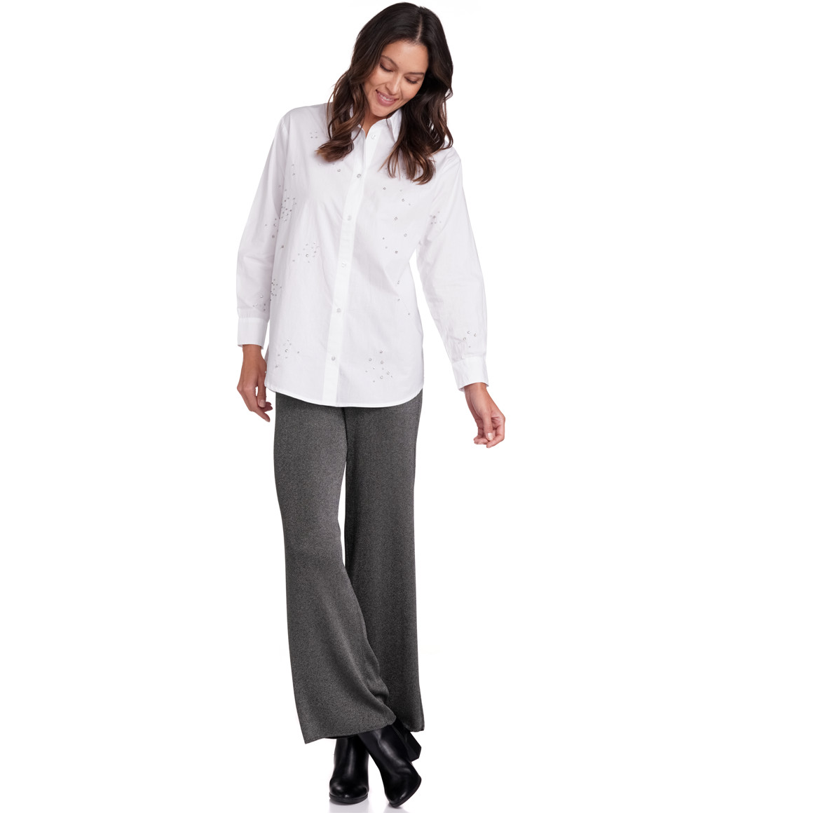 Damen Bluse mit Glitzersteinen