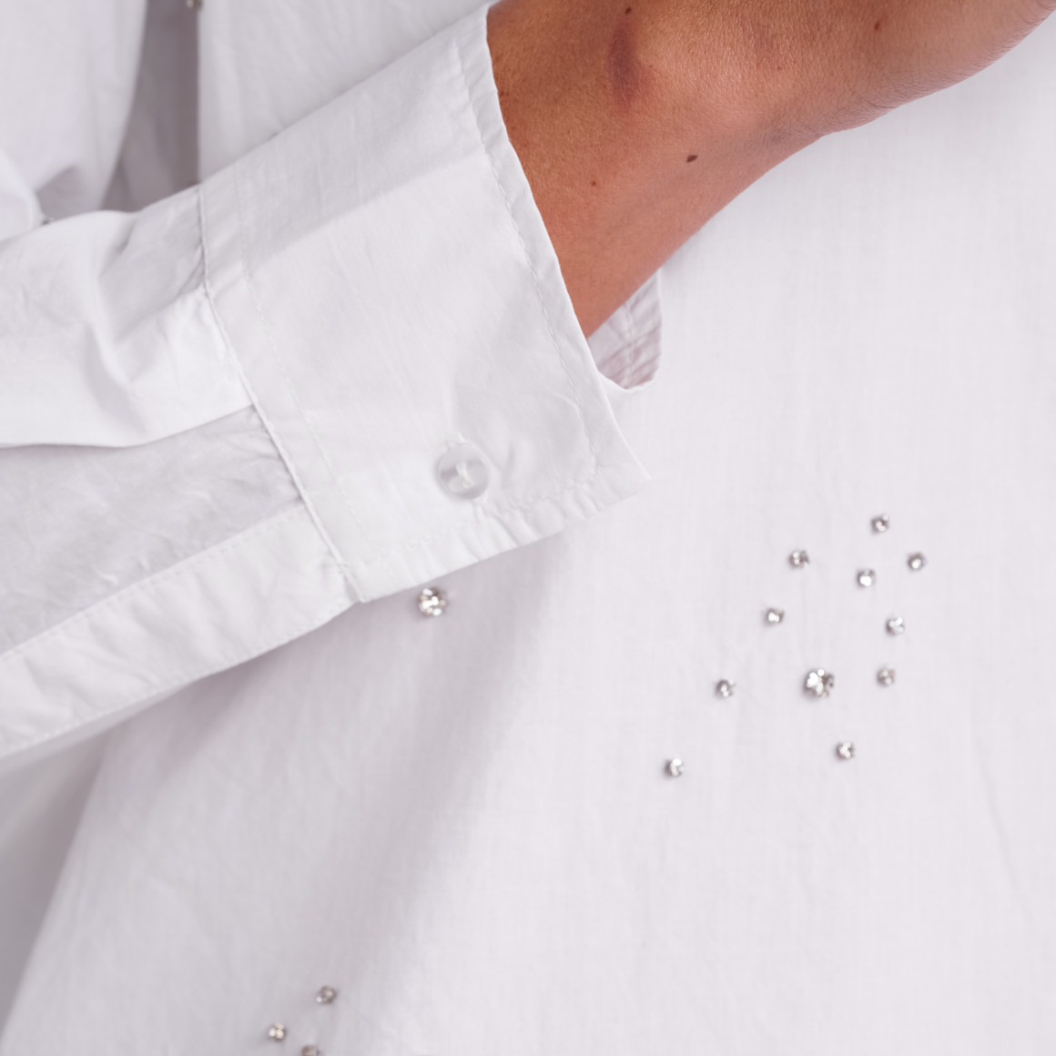 Damen Bluse mit Glitzersteinen