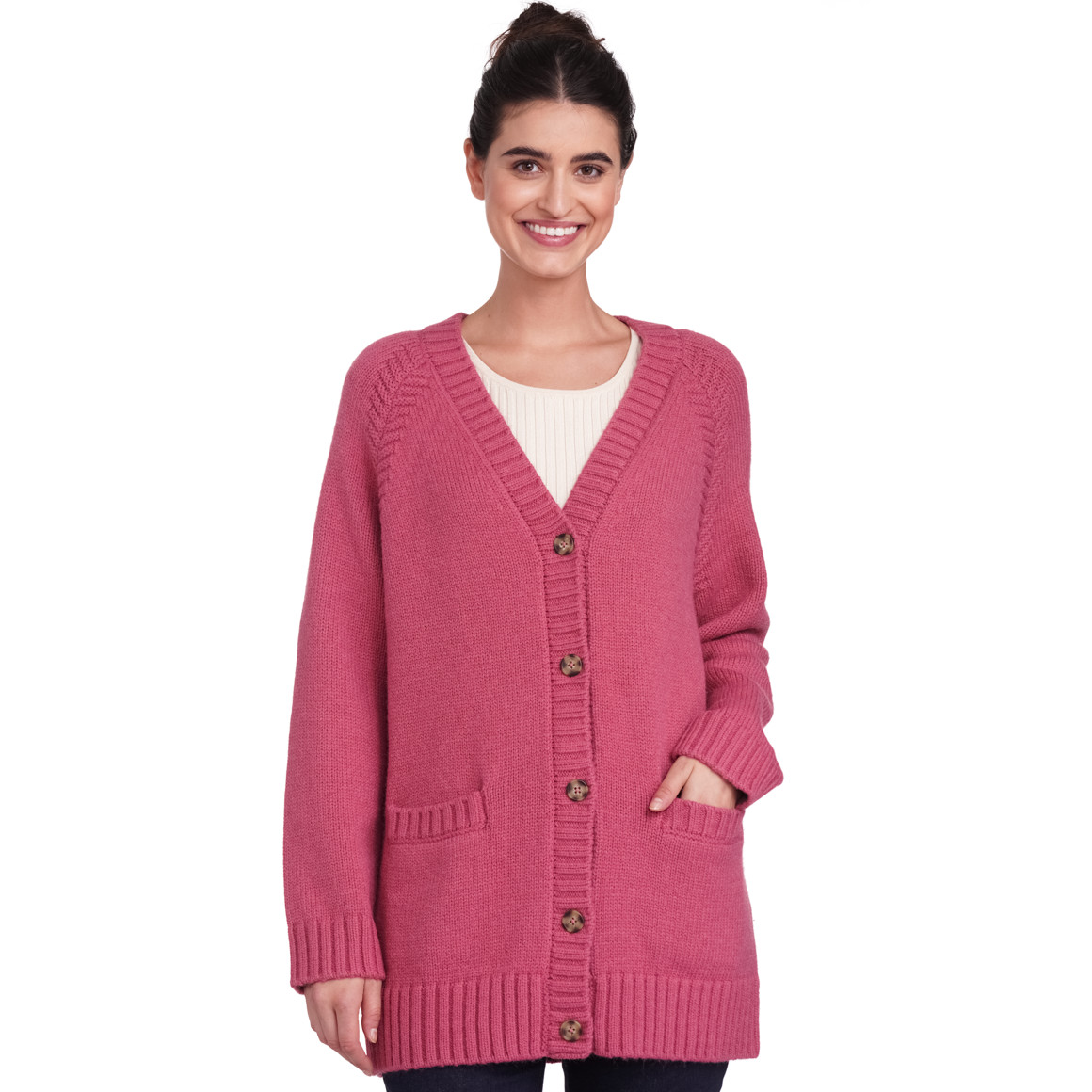 Damen Strickjacke mit 2 Taschen