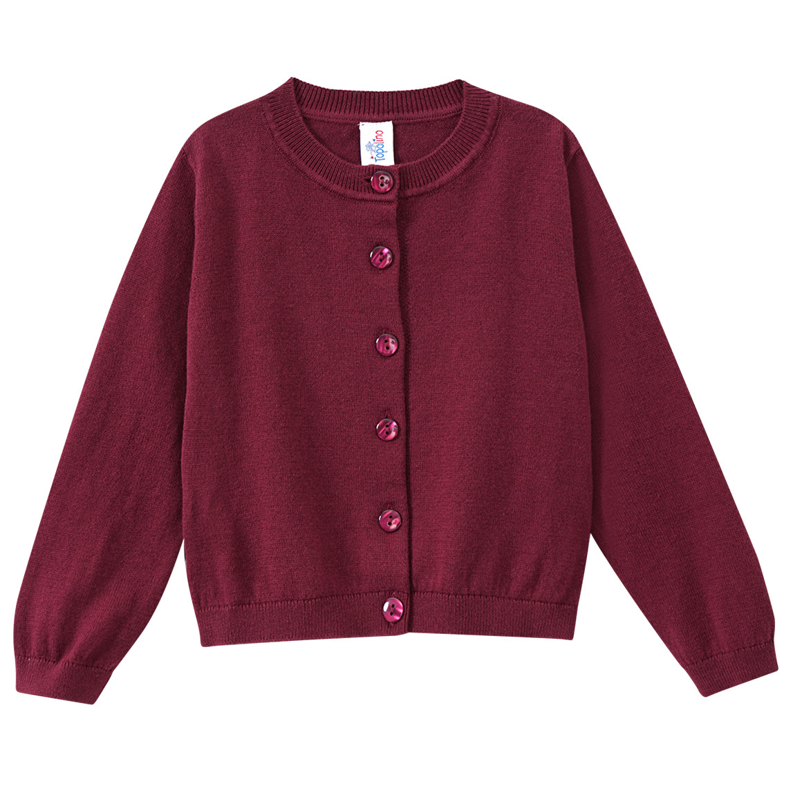 Mädchen Strickjacke unifarben