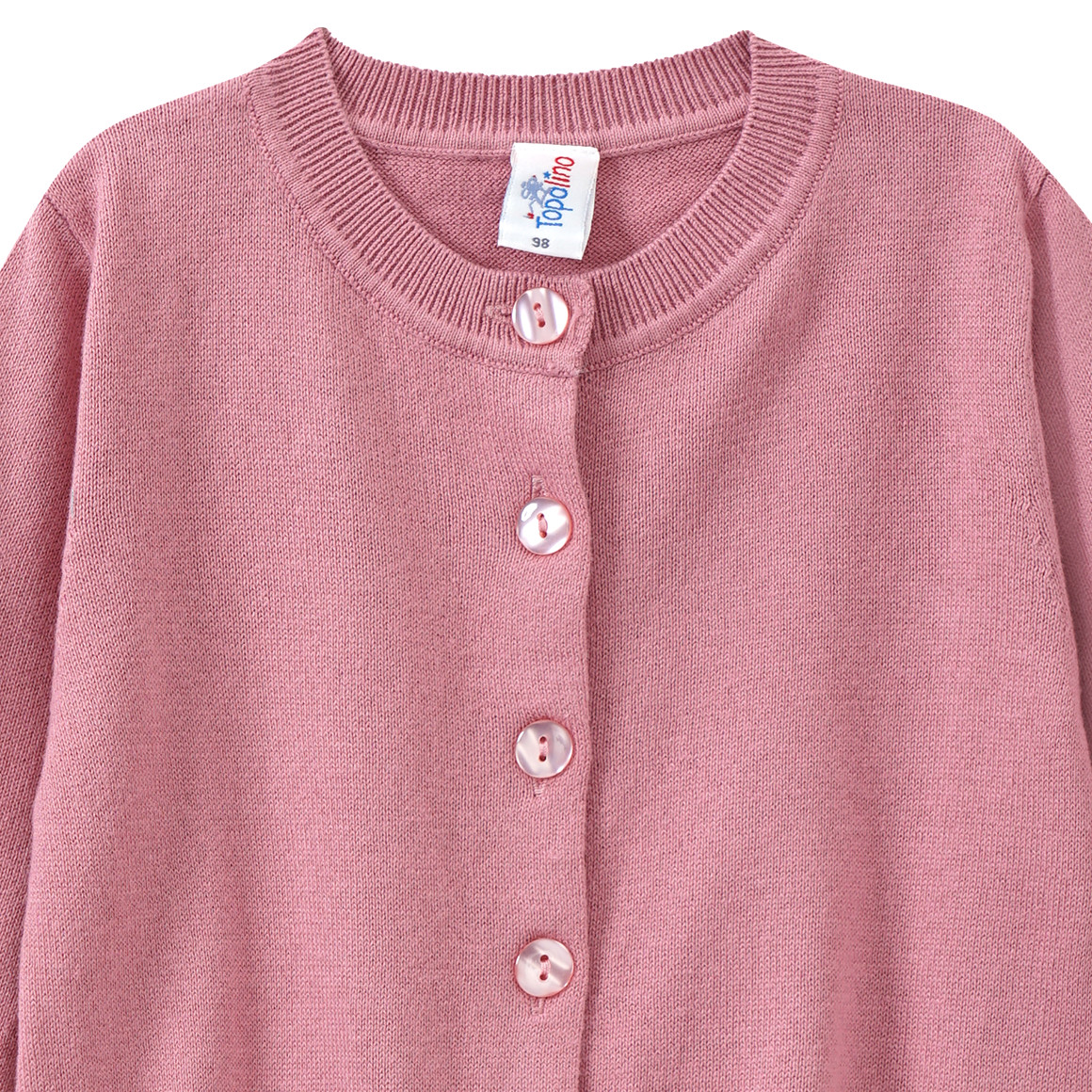 Mädchen Strickjacke unifarben