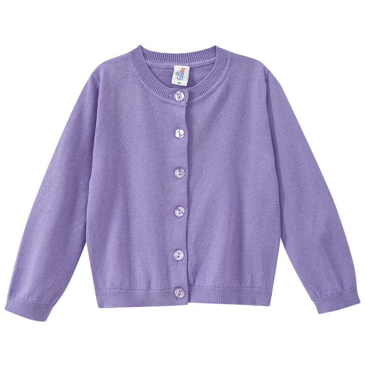 Mädchen Strickjacke unifarben