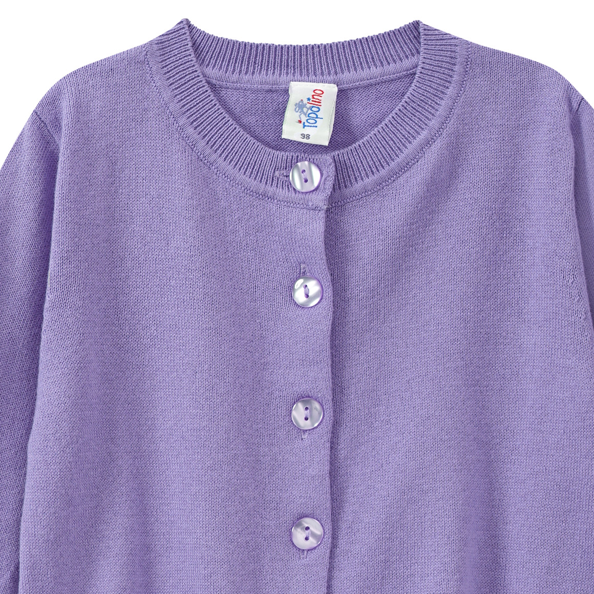 Mädchen Strickjacke unifarben