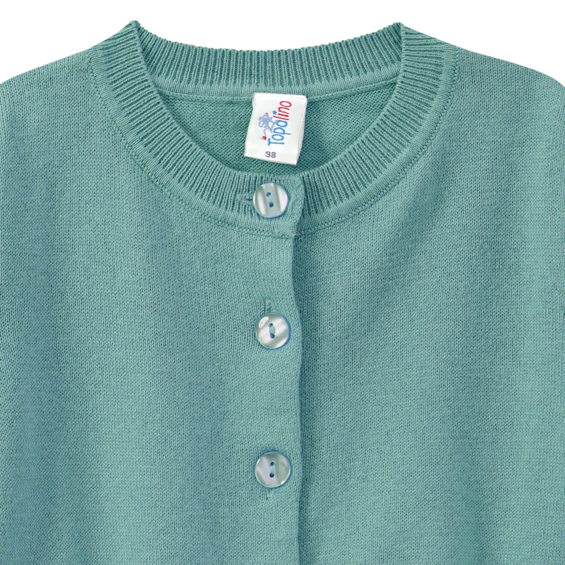 Mädchen Strickjacke unifarben