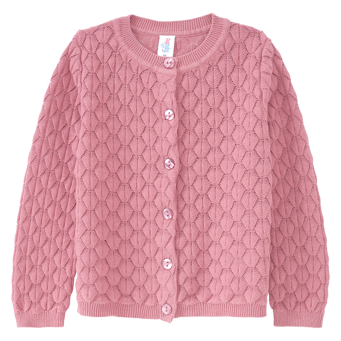 Mädchen Strickjacke mit Wabenstruktur