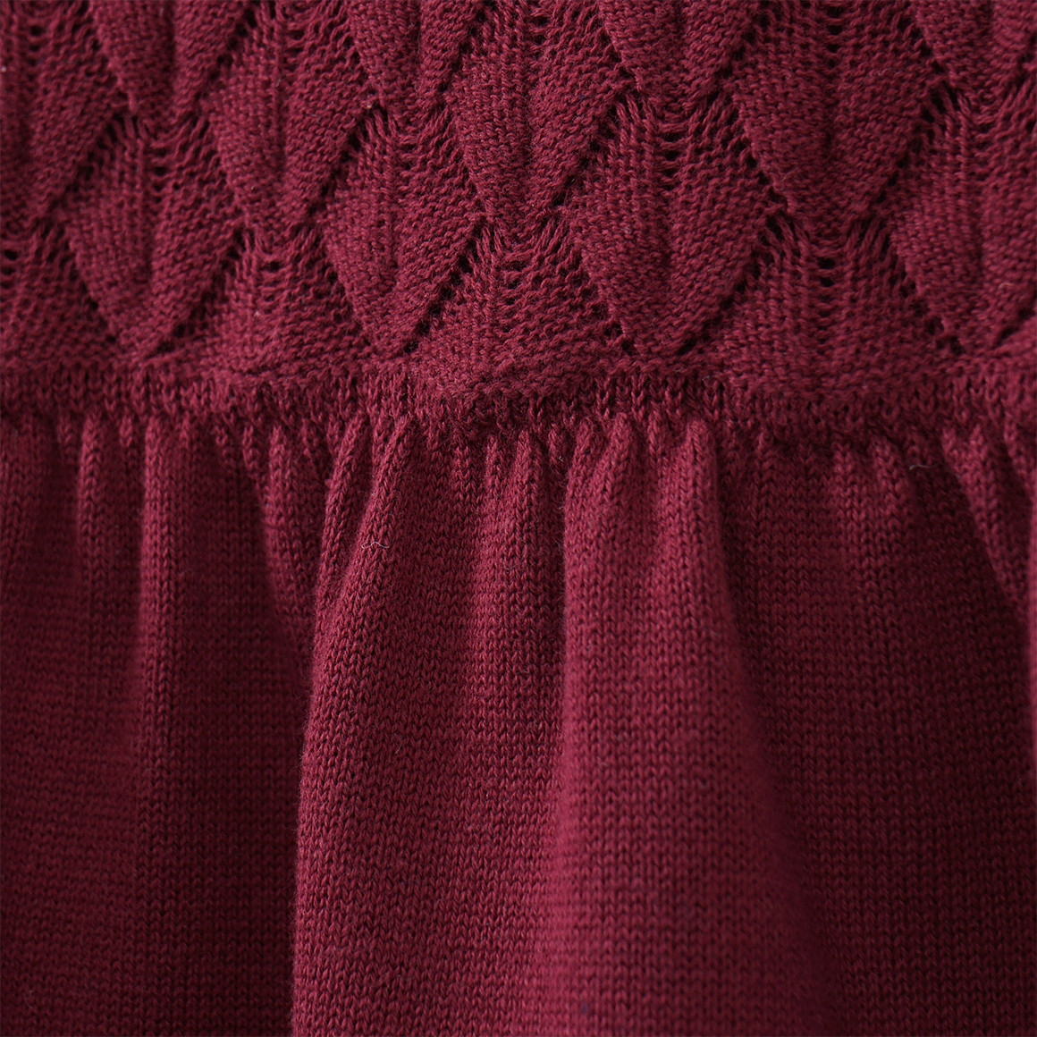 Mädchen Strickkleid mit Wabenstruktur