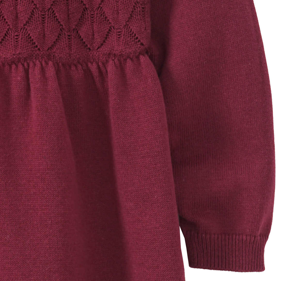 Mädchen Strickkleid mit Wabenstruktur