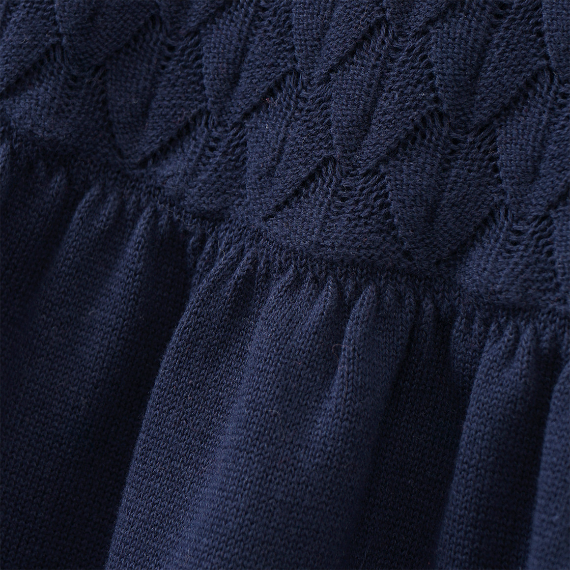 Mädchen Strickkleid mit Wabenstruktur