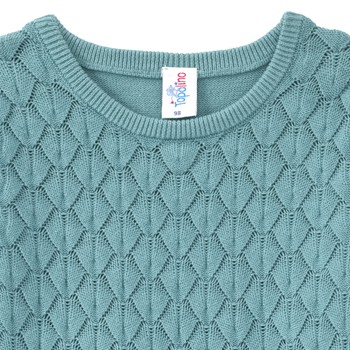 Mädchen Strickkleid mit Wabenstruktur